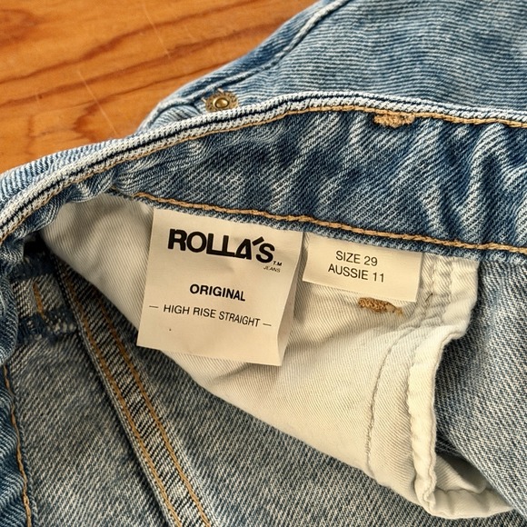 Rolla's Brad Blue Light Wash Original High Rise Straight Leg Jeans Size 29 - Picture 7 of 10